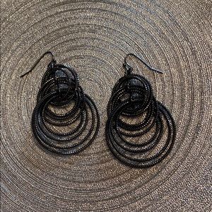 Black dangle earrings